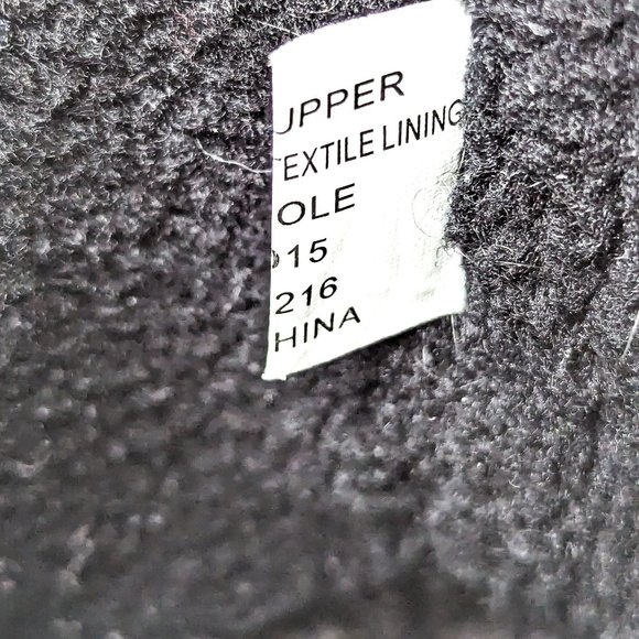 Tory Burch Women Joni Fur Cuff Buckle Logo Black Leather Mid Calf Boots size 7 - Picture 5 of 12